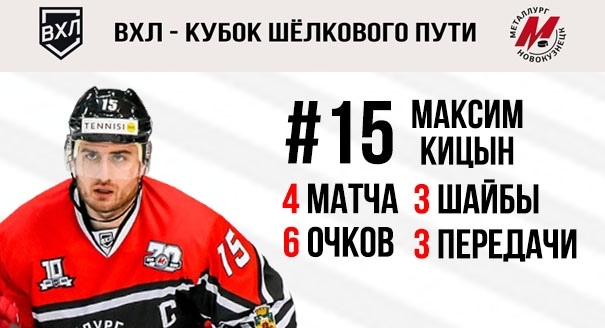 Максим Кицын — лучший нападающий недели ВХЛ