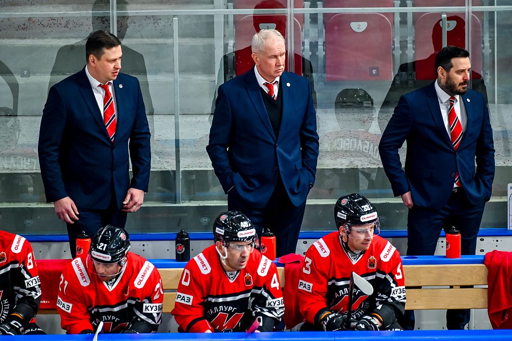 «Металлург» - «Омские Крылья» - 4:2. Пресс-конференция. Андрей Лунев, Луи Робитайл 